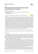 Delineating Urban Growth Boundaries with Ecosystem Service Evaluation